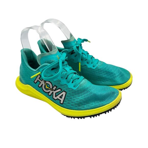 Hoka Unisex Cielo X 2 LD Teal Neon Lightweight Competition Running Track Shoes - Picture 5 of 12
